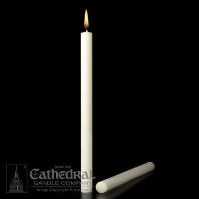 25/32" x 15-3/8" Beeswax Altar Candles Long 4 - Candles - Patrick Baker & Sons
