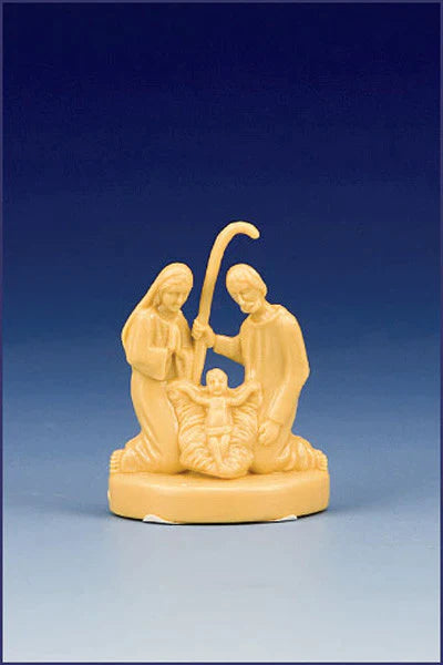 371716---1.5" Plastic Wood Tone Standing Holy Family