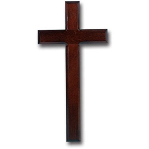 12R1----12" dark cherry cross with beveled edges
