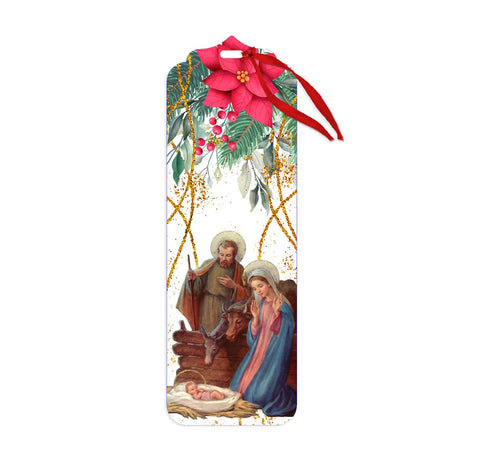 6" Holy Family Wooden Bookmark with Tassle