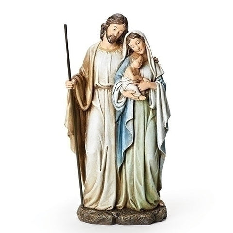 66036--12 inch Holy Family Grayed Colored Statue