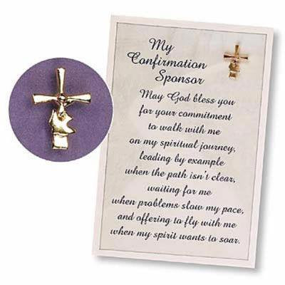 Confirmation Sponsor Pin and Card