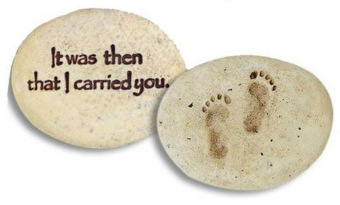 Footprints Pocket Stone