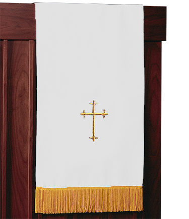 Pulpit/Lectern Scarf Red/White Symbols 11670 -  - Patrick Baker & Sons