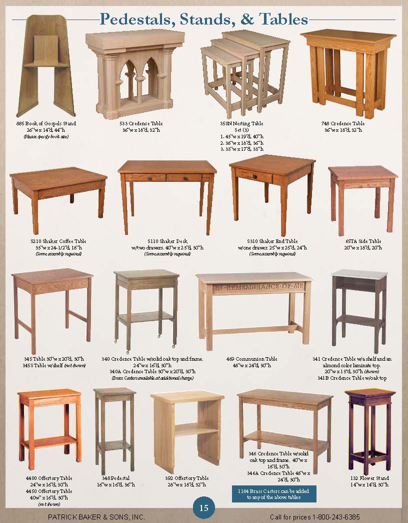 Church Furniture Patrick Baker and Sons