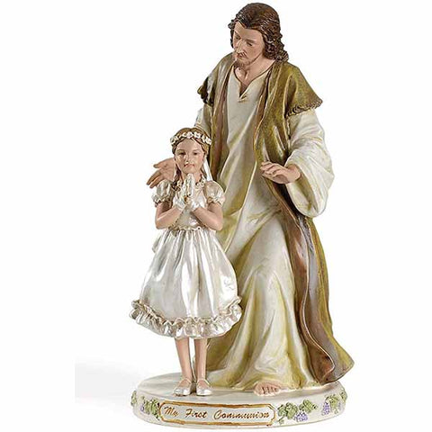 My First Communion Girl Figurine With Jesus