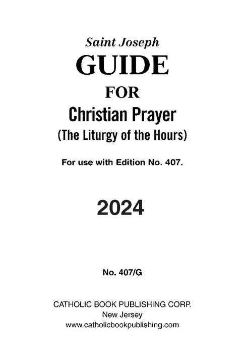 407/G    Large Print  Christian Prayer Guide For 2024