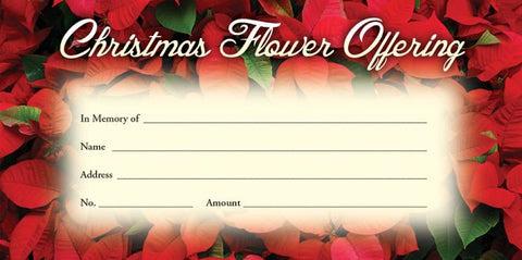 4188 Christmas Flower Offering Envelope 100 per pack