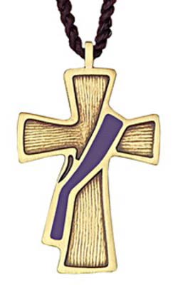 482-P DEACONS CROSS PURPLE SASH