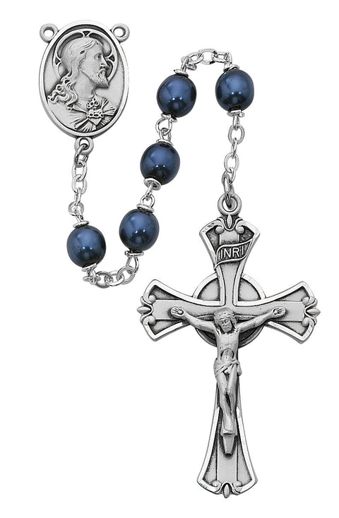 593DF    7MM BLUE METALLIC ROSARY