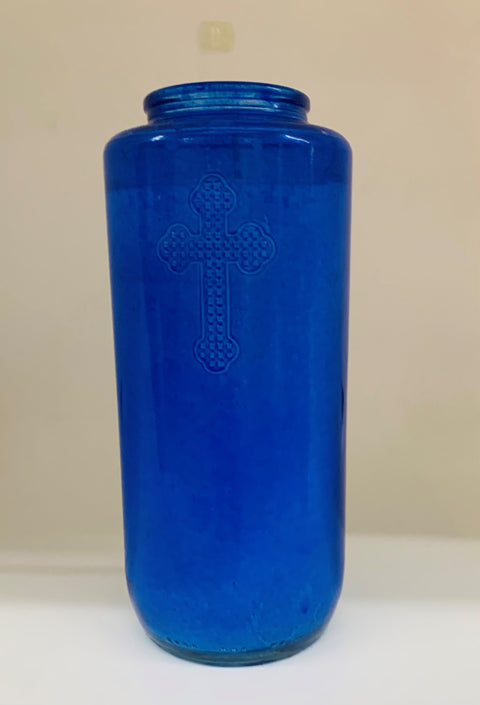 5G-BLUE 5 DAY GLASS CANDLE