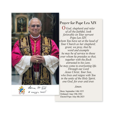 5P-567C  Pope Leo XIV Holy Card with Prayer-Official Photo Image