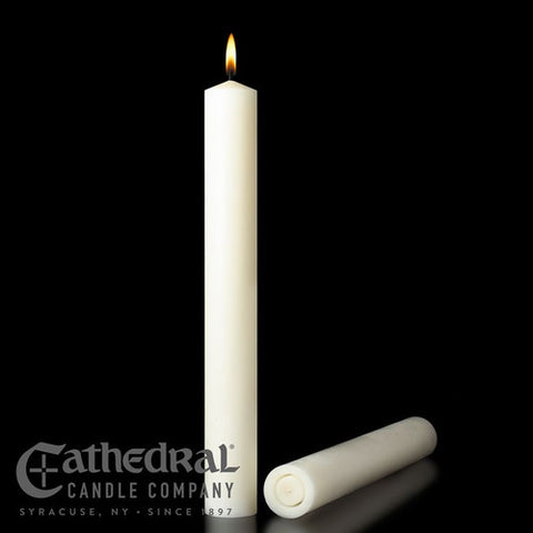 1 1/2" x 26" Beeswax Altar Candle