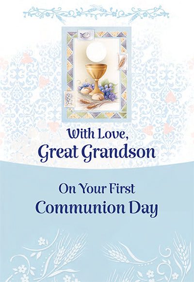 88446 GREAT GRANDSON COMMUNION CARD
