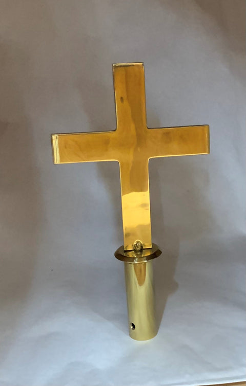 BRASS CROSS ORNAMENT FOR FLAG