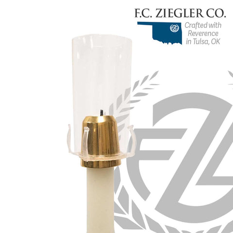 ZZ15803DRS Draft Style Follower - Ring and Deflector Glass