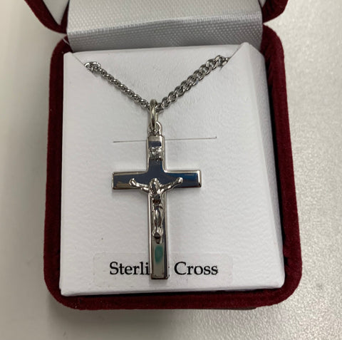 l9116  STERLING SILVER CRUCIFIS 20" CHAIN