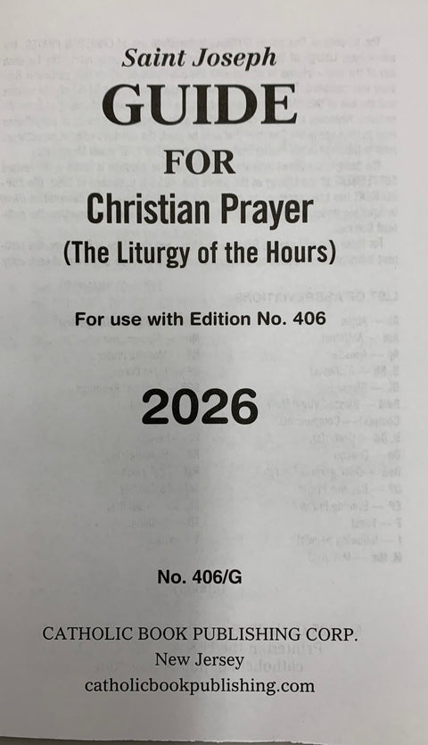406/G   2026  Christian Prayer Guide