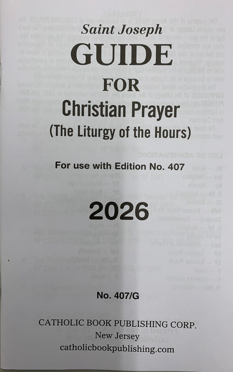 407/G  2026  Christian Prayer Guide  (Large Type)