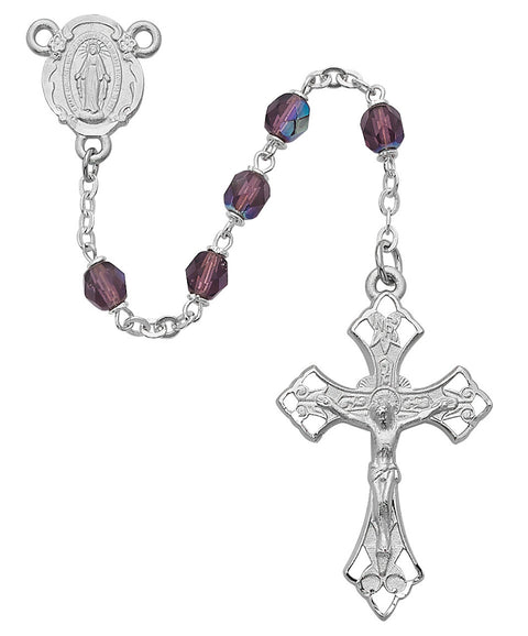 R273RF   6MM AMETHYST ROSARY