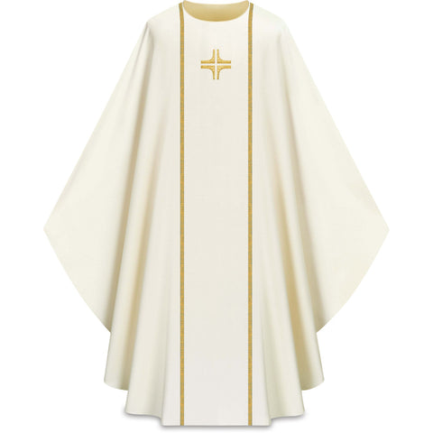 701031 - ASSISI Chasuble with orphrey and cross (ecru)