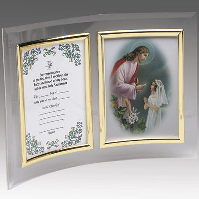 First Communion Certificate Frame for Girls