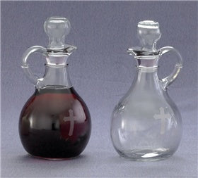 CB-7  Cruet set with etched cross
