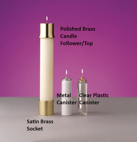 BRASS FOLLOWER FOR ALTAR CANDLE SHELLS