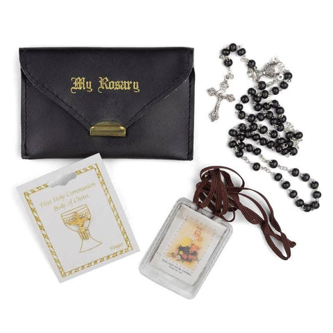 39-324-00  First Communion Deluxe Rosary Kit Boy/case may vary