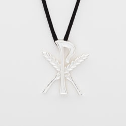 GL-215S  Low Gluten Host Ciborium - Satin Silver Outside/High Polish Gold Inside