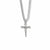 1 Inch Sterling Silver Nail Crucifix Necklace