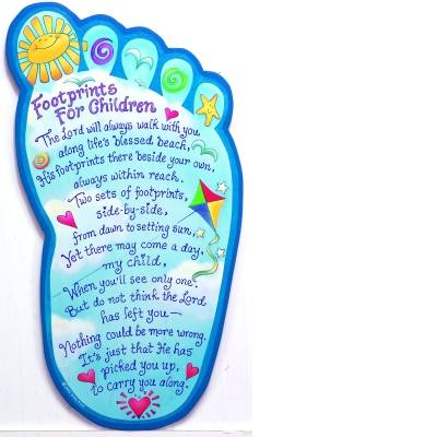 FOOTPRINTS CHILDREN'S WALL PLAQUE