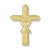 CG-569 OR SJ9815---11/16 x 1/2 inch Gold Wheat Cross and Chalice Lapel Pin