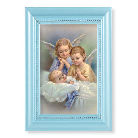 Guardian Angel Print in a Blue Frame