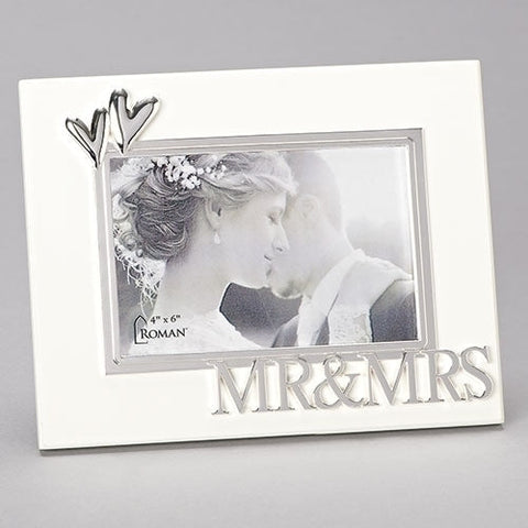 MR & MRS FRAME 4X6 WITH HEART