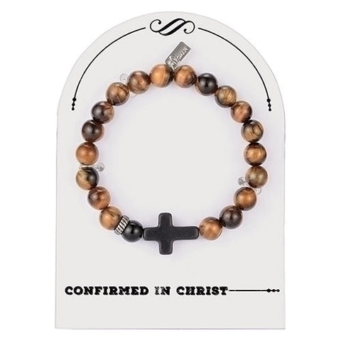 12786  6.5" BOYS CONFIRMATION BRACELET/STRETCH