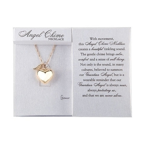 36"L GOLD ANGEL CHIME NECKLACE