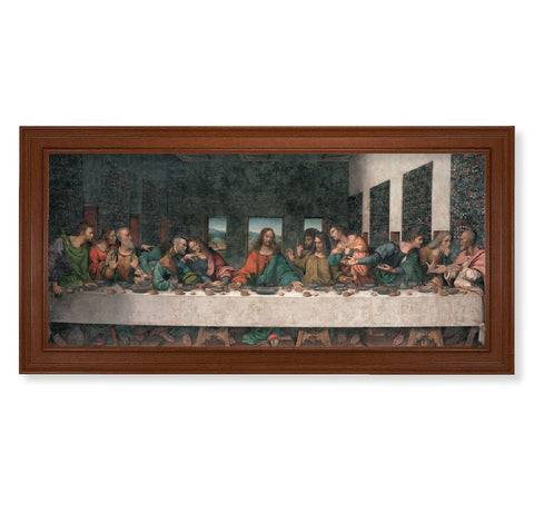 Beveled Mahagony Finish Frame with DaVinci Last Supper