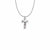 15/16 Inch Sterling Silver Plain Crucifix Necklace