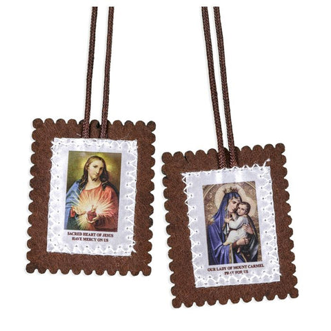 LARGE BROWN WOOL SCAPULAR