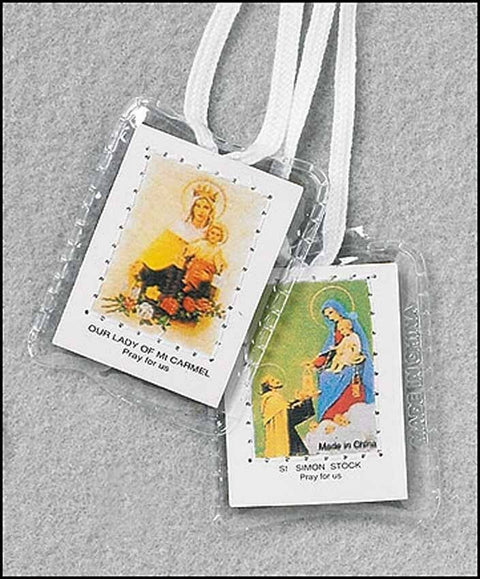 1521-02 White Laminated Scapular