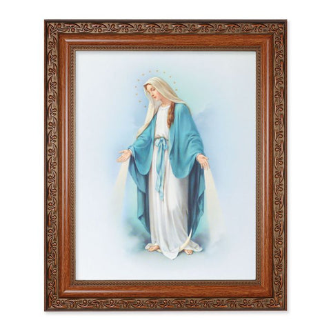 161-202----10" x 12" Ornate Wood Frame with an 8" x 10" Our Lady of Grace