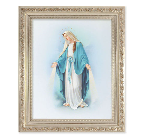 164-202----10" x 12" Ornate Silver Frame with an 8" x 10" Our Lady of Grace