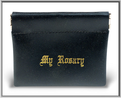 BLACK SNAP ROSARY CASE