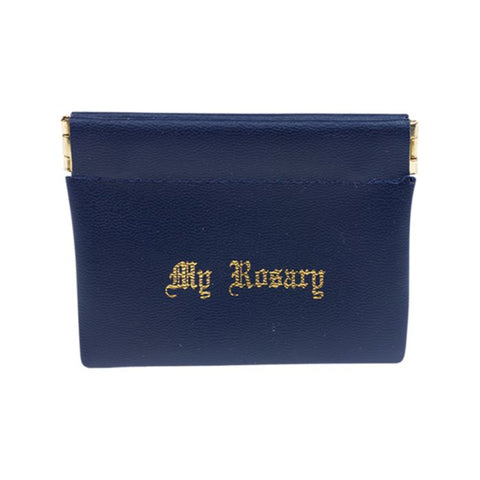 Blue Snap Rosary Case