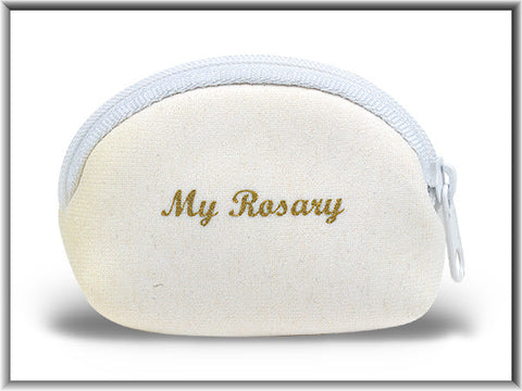 WHITE NEOPRENE ROSARY POUCH