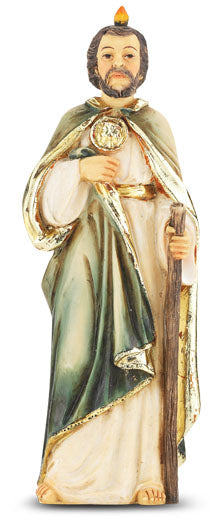 ST. JUDE HAND PAINTED SOLID RESIN STATUE