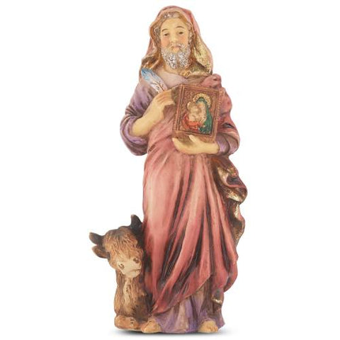 St Luke 4 inch Resin Painted Statue Boxed