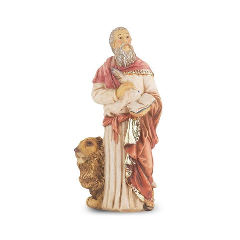 Statue of Saint Mark 4" Cold Cast Resin Hand Painted Boxed