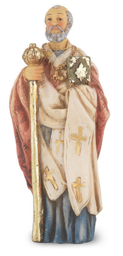 ST. NICHOLAS HAND PAINTED SOLID RESIN STATUE